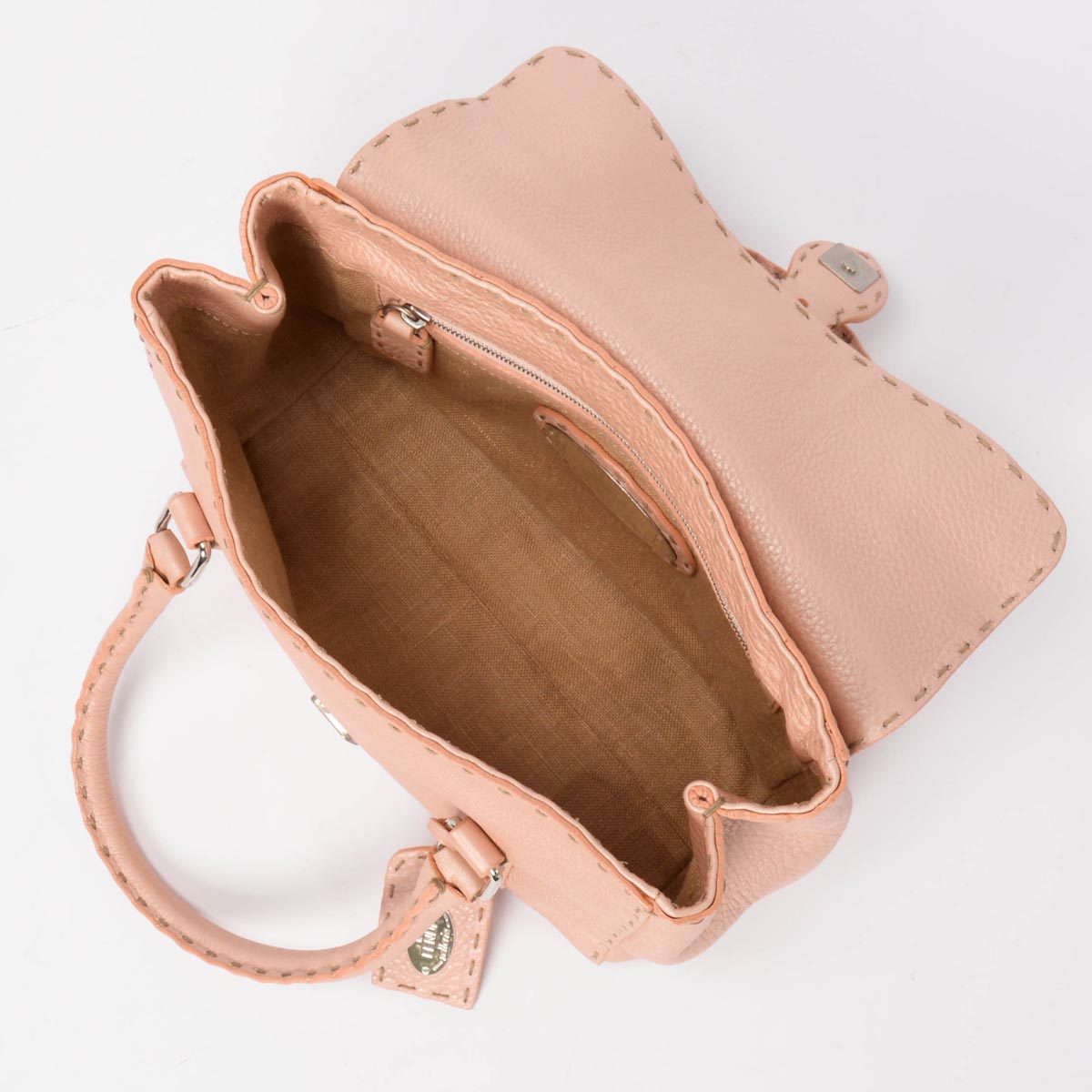 Fendi Bois de Rose Roma Calfskin Selleria Mini Linda Bag