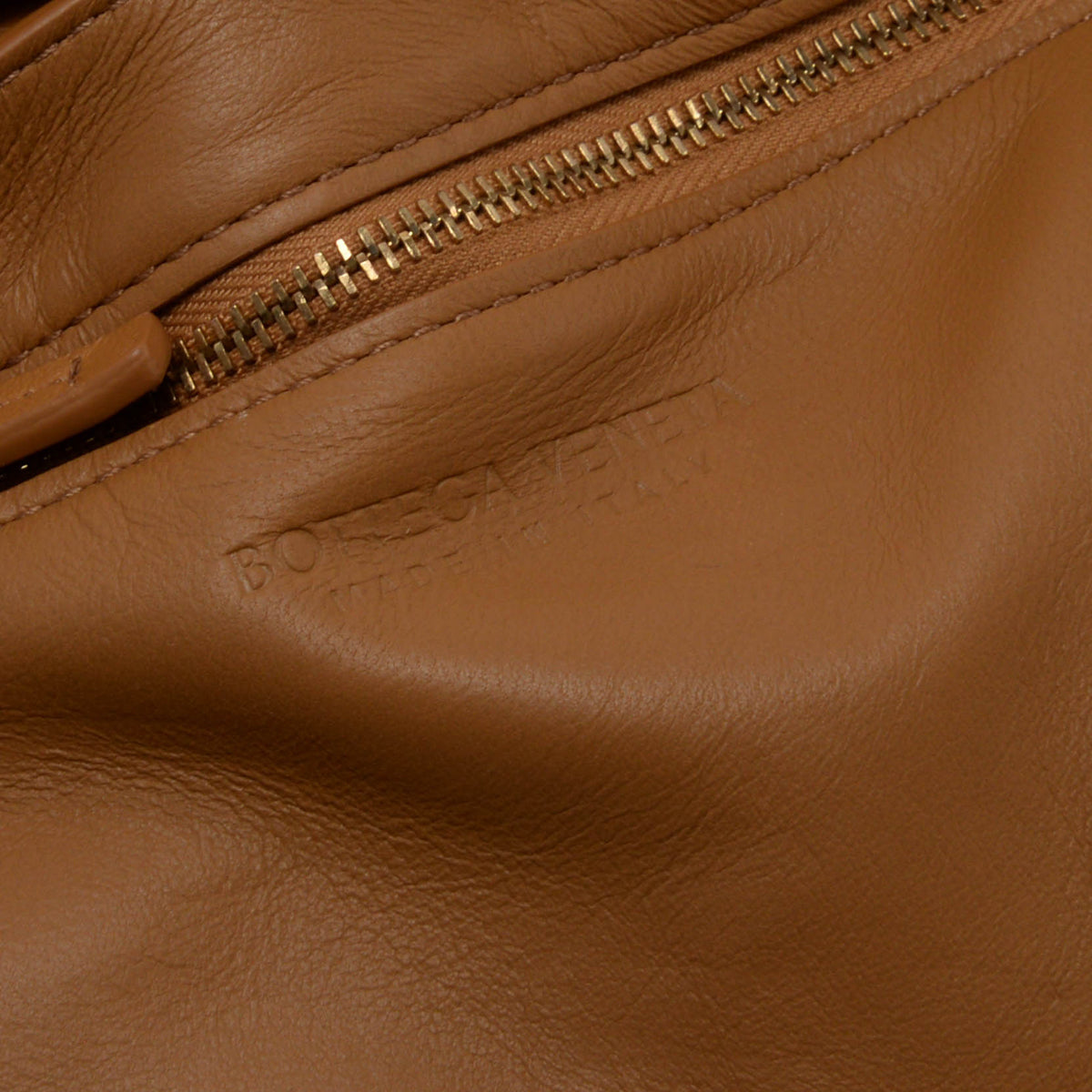Bottega Veneta Caramel Intrecciato Lambskin Padded Cassette Bag