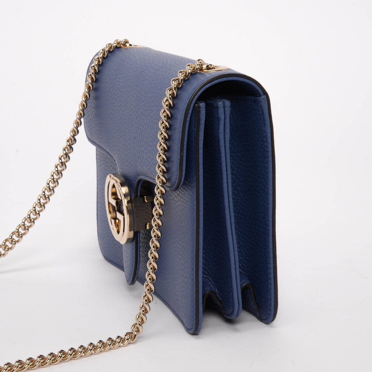 Gucci Caspian Blue Dollar Calfskin Interlocking G Bag