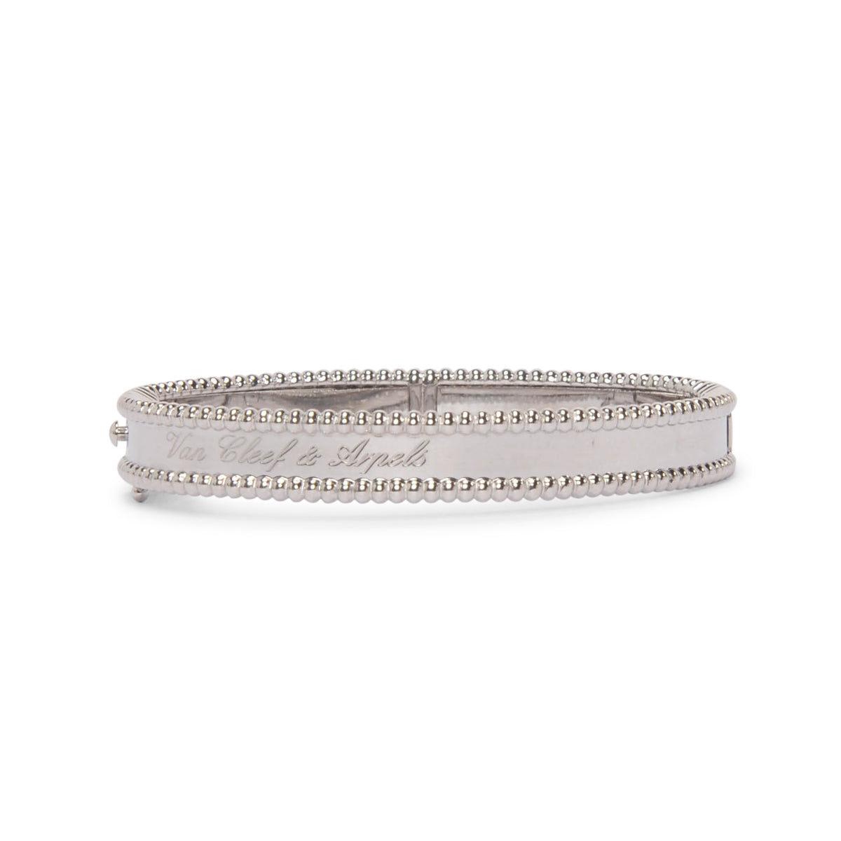Van Cleef & Arpels 18k White Gold Perlee Signature Bracelet