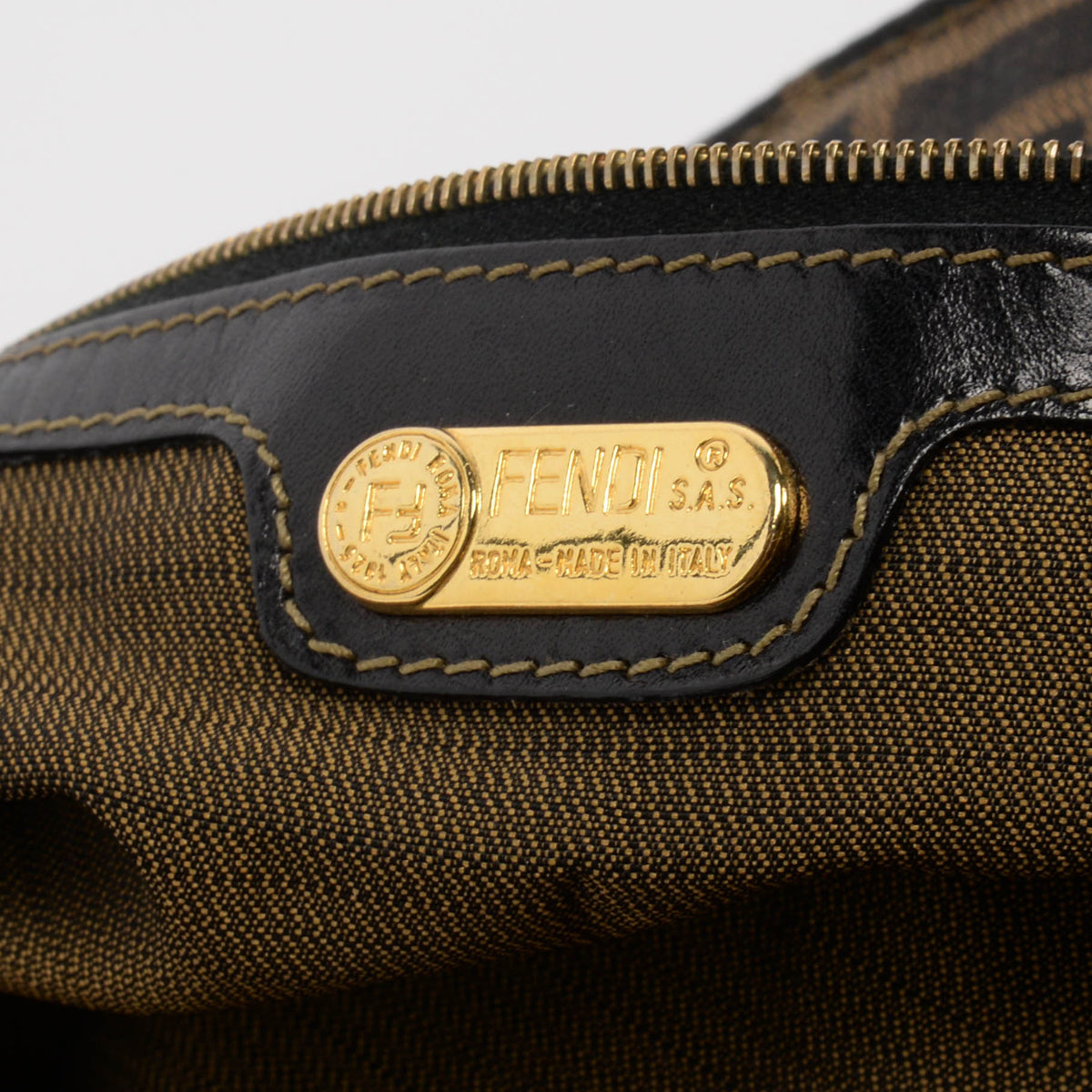 Fendi Tobacco Zucca Canvas Large Twins Tote