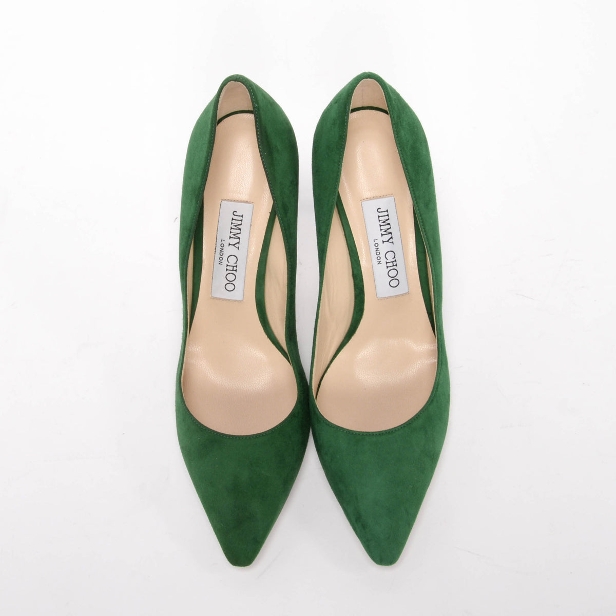 Jimmy Choo Emerald Green Suede Romy 85 Pumps 37