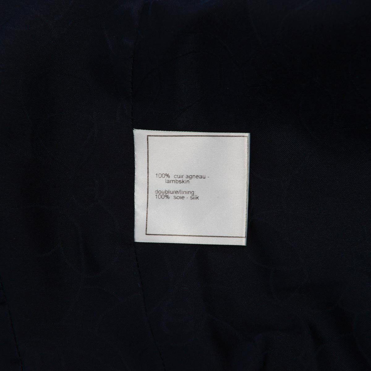 Chanel Dark Navy Lambskin Cropped Jacket FR 38