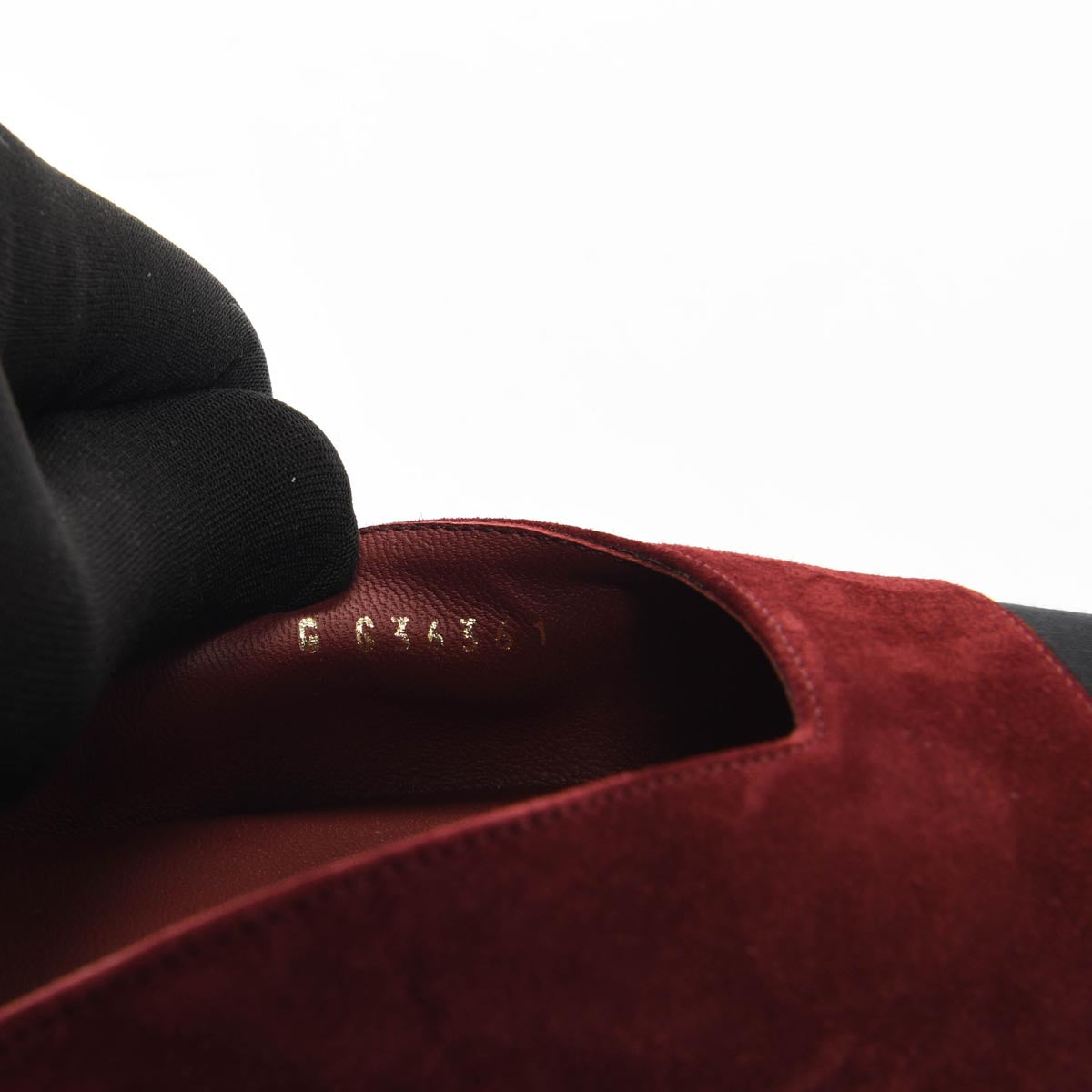 Chanel Burgundy Suede Ankle Bow Slingback Flats 40