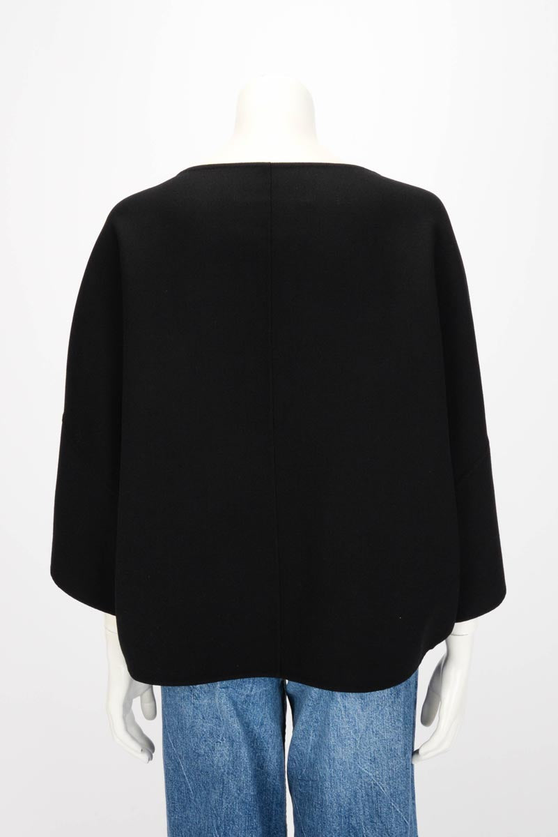 Max Mara Black Wool Relax Fit Jacket IT 38
