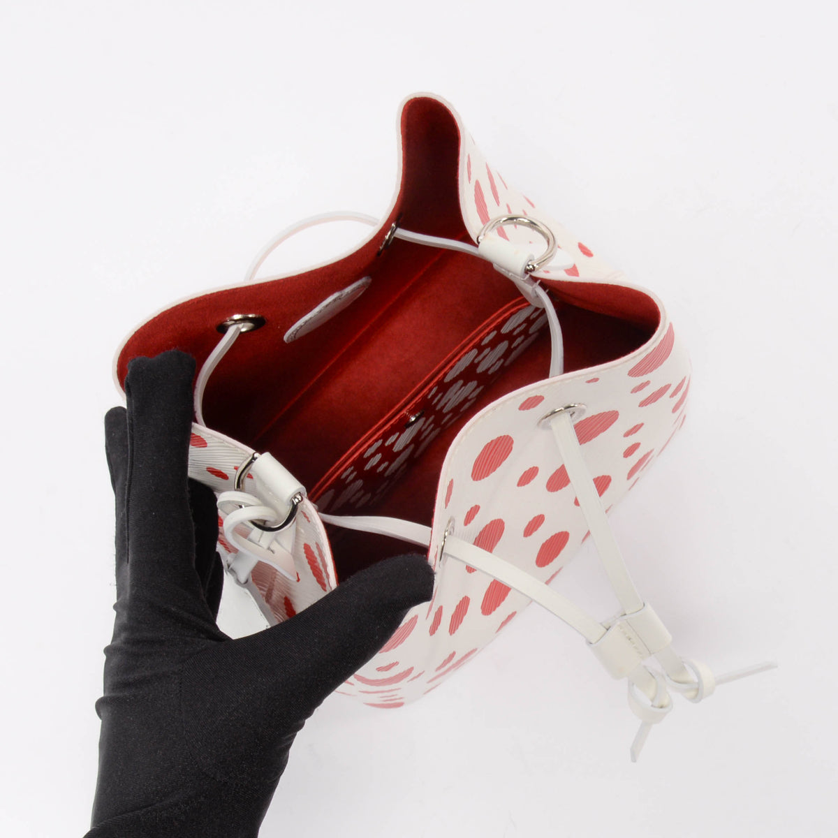 Louis Vuitton x Yayoi Kusama White & Red Epi Neonoe BB