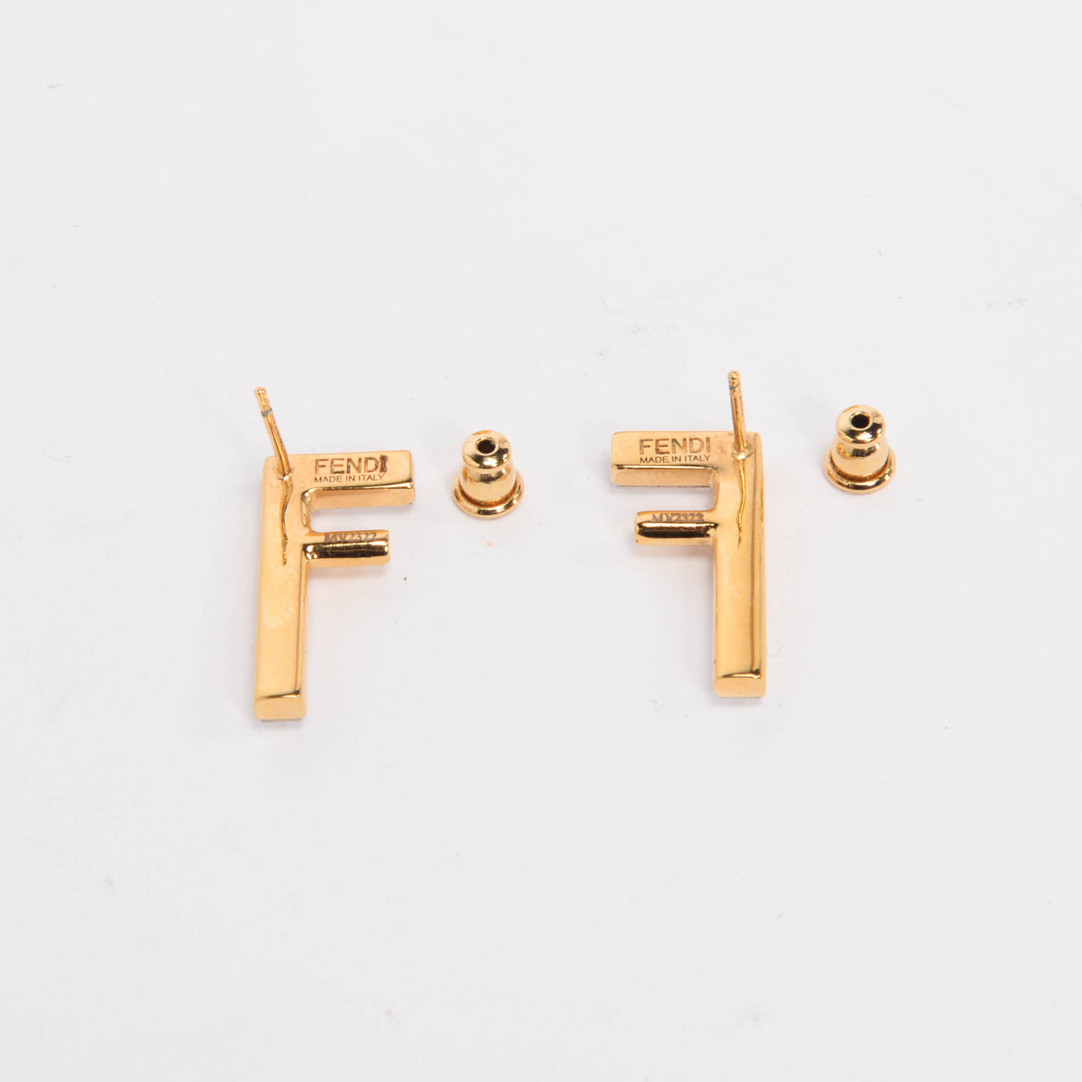 Fendi Gold Tone Crystal Fendi First Earrings