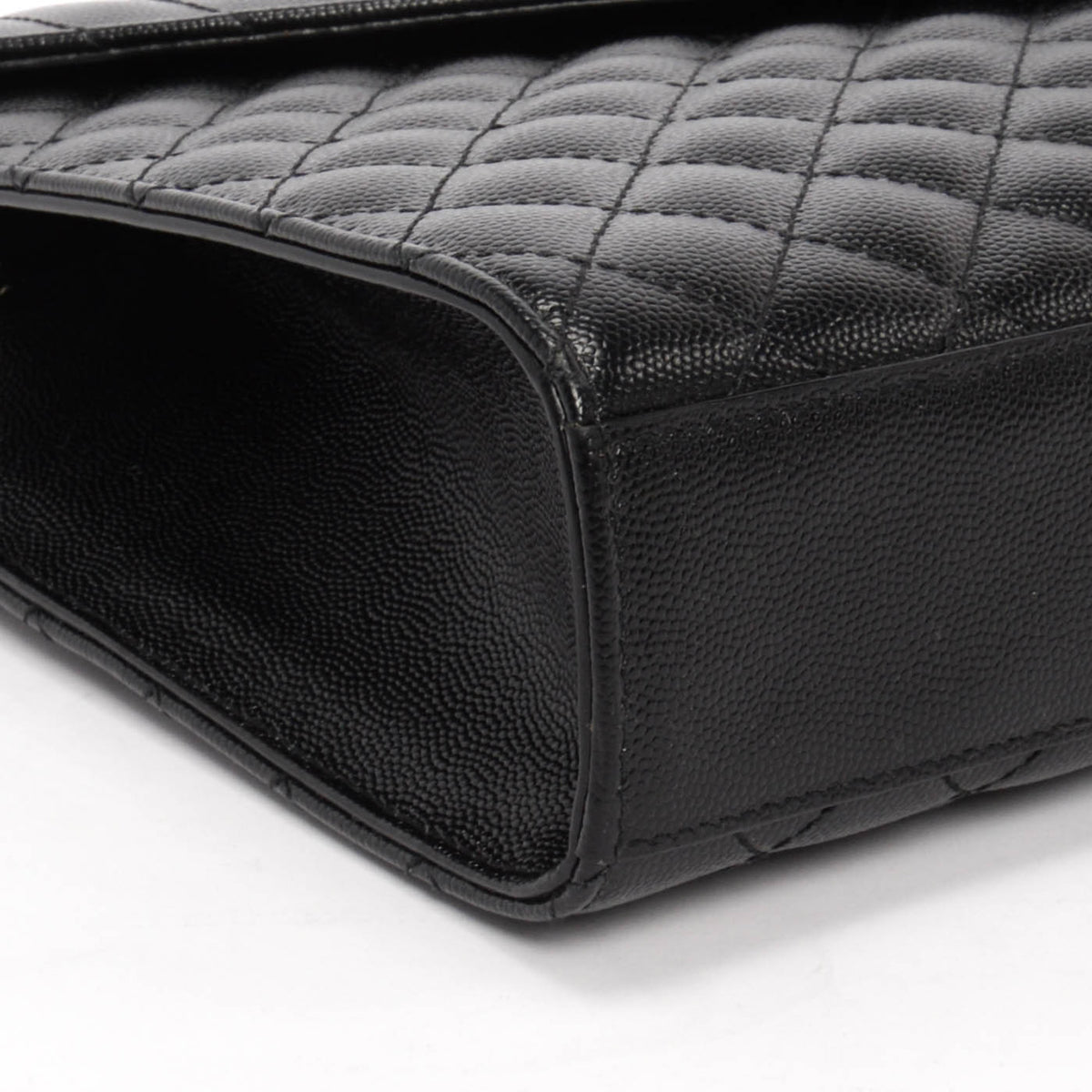 Saint Laurent Black Mix Matelasse Large Monogram Envelope Bag