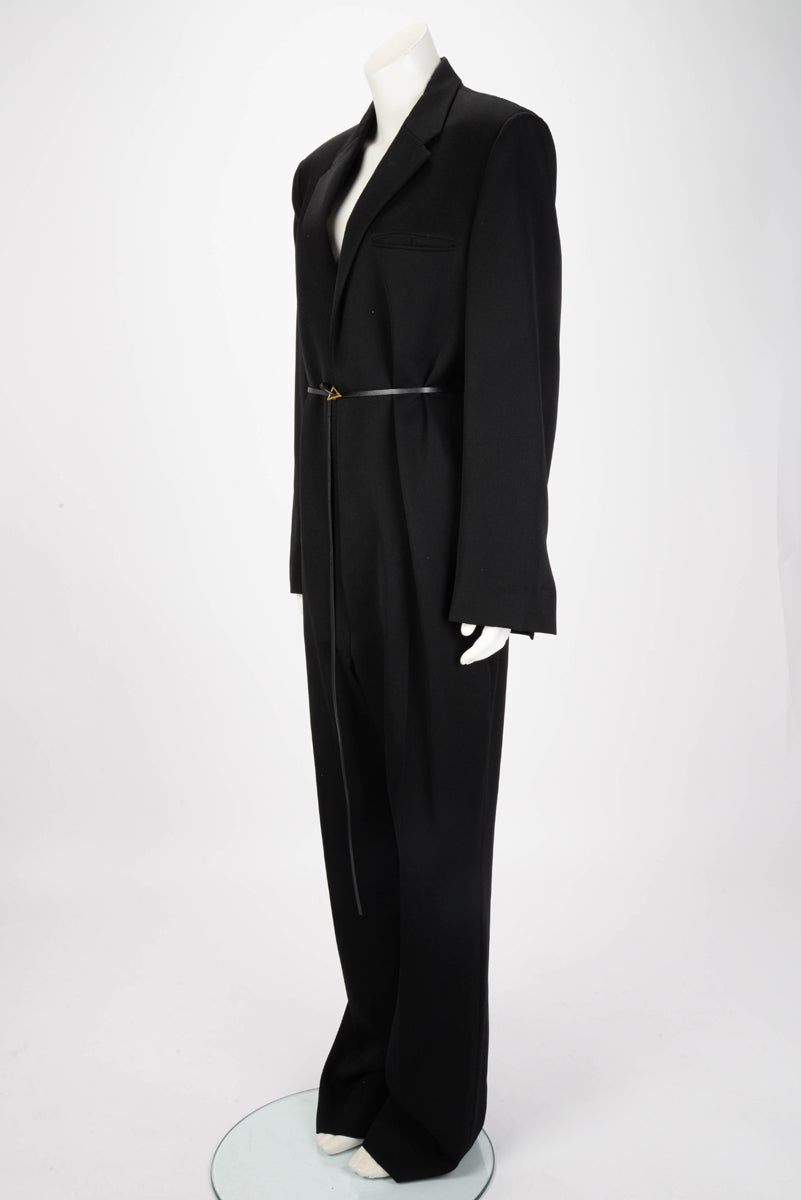 Bottega Veneta Black Wool Blazer Jumpsuit IT 48