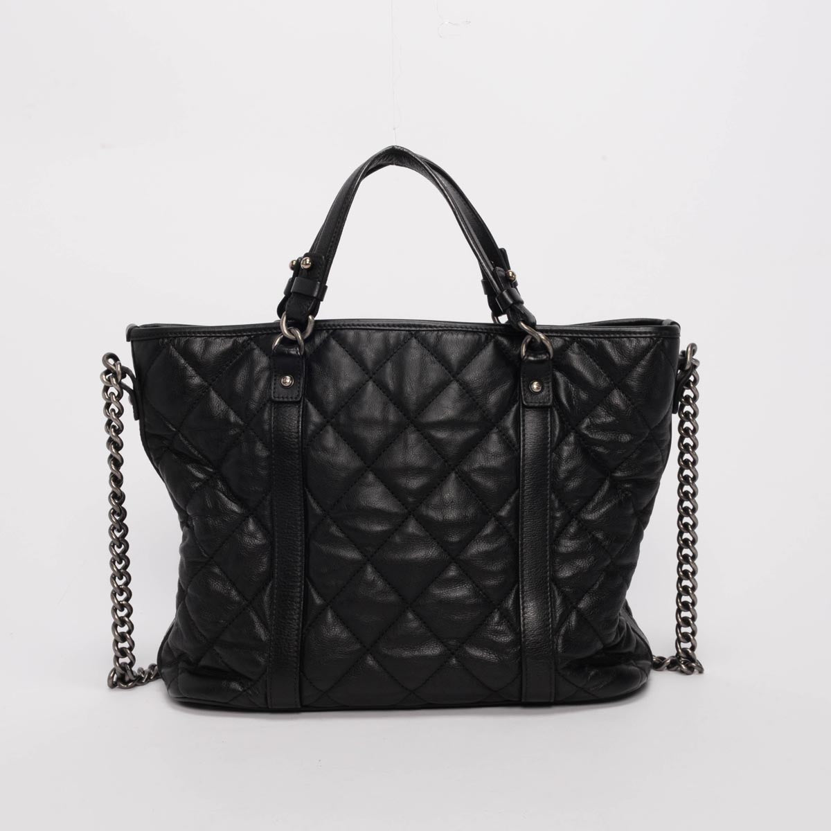 Chanel Black Quilted Calfskin Small Casual Riviera Tote