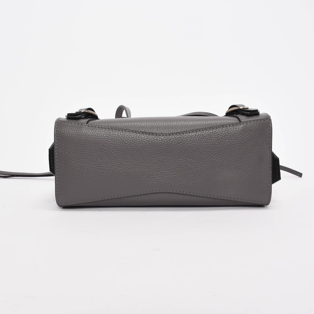 Balenciaga Dark Grey Grained Calfskin Neo Classic Mini City Bag