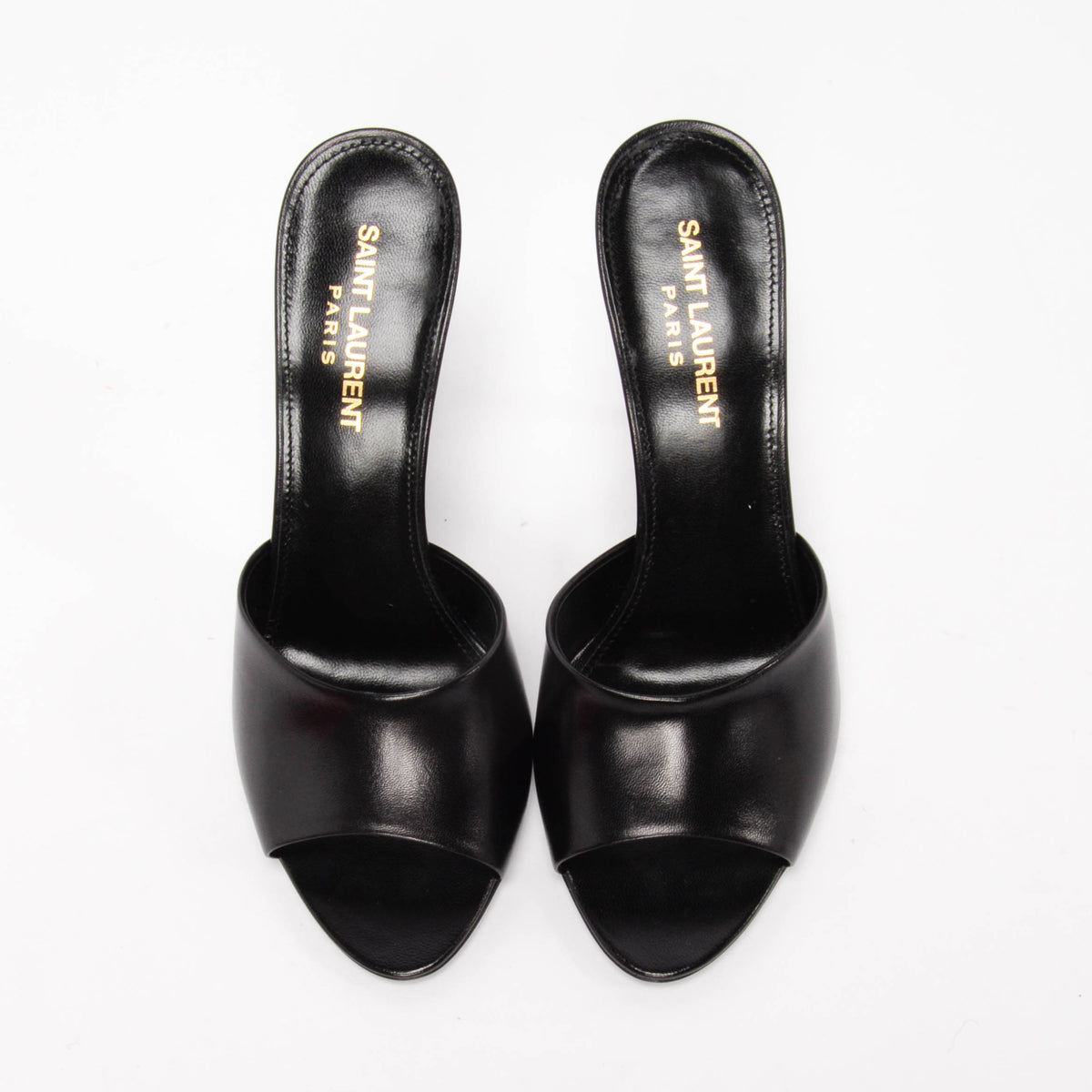 Saint Laurent Black Calfskin LA 16 Mules 36.5