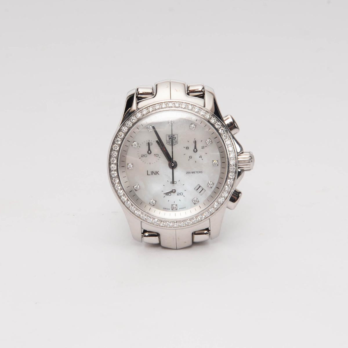 Tag Heuer Link Diamond Bezel Chronograph Watch