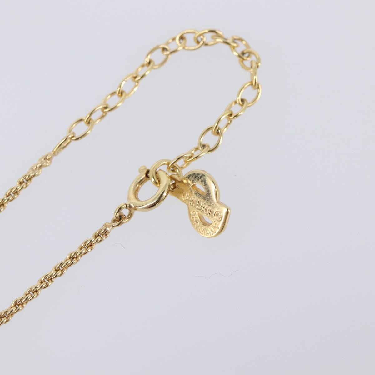 Dior Vintage Gold Tone Crystal Pendant