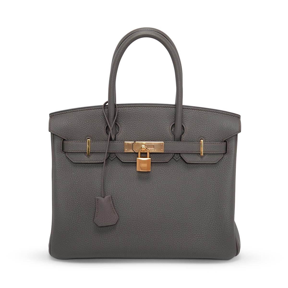 Hermes Gris Etain Togo Birkin 30 RGHW