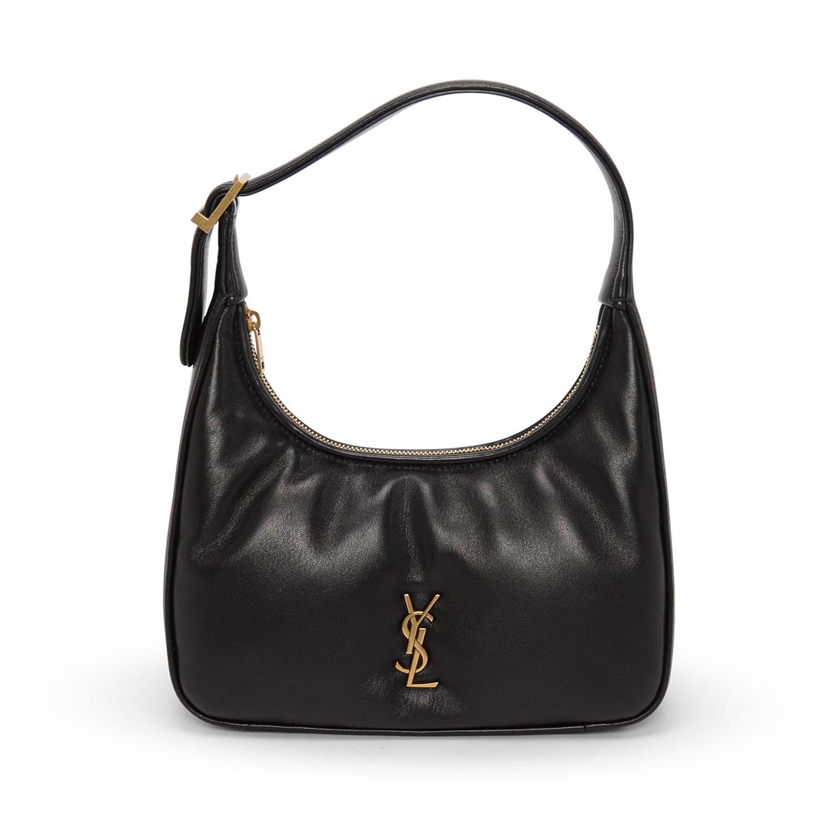 Saint Laurent Black Lambskin Mini Calypso Hobo Bag
