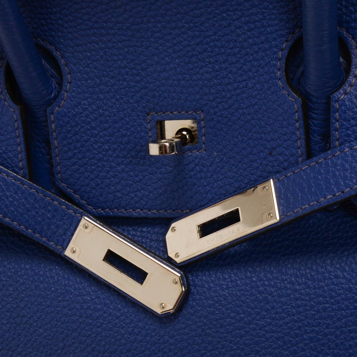 Hermes Bleu Electrique Togo Birkin 35 PHW