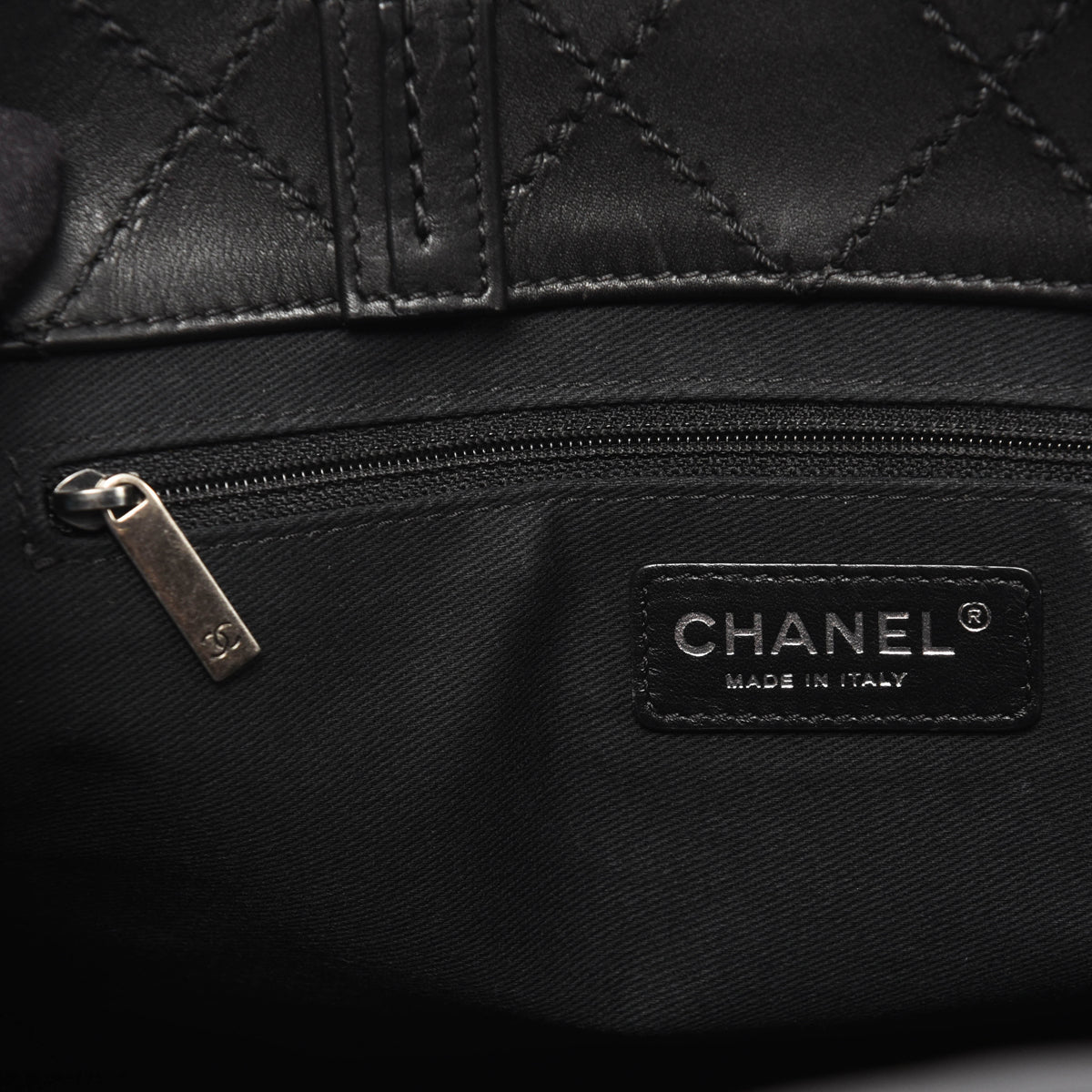 Chanel Black Quilted Calfskin CC Pocket Tote
