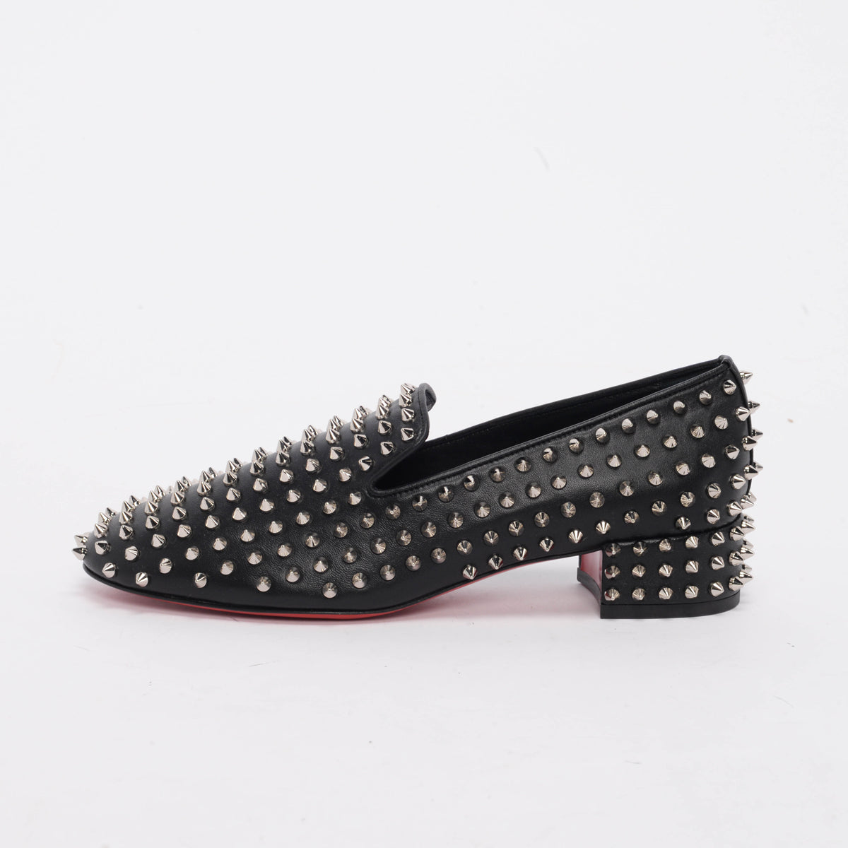 Christian Louboutin Black Spikeasy Loafers 38