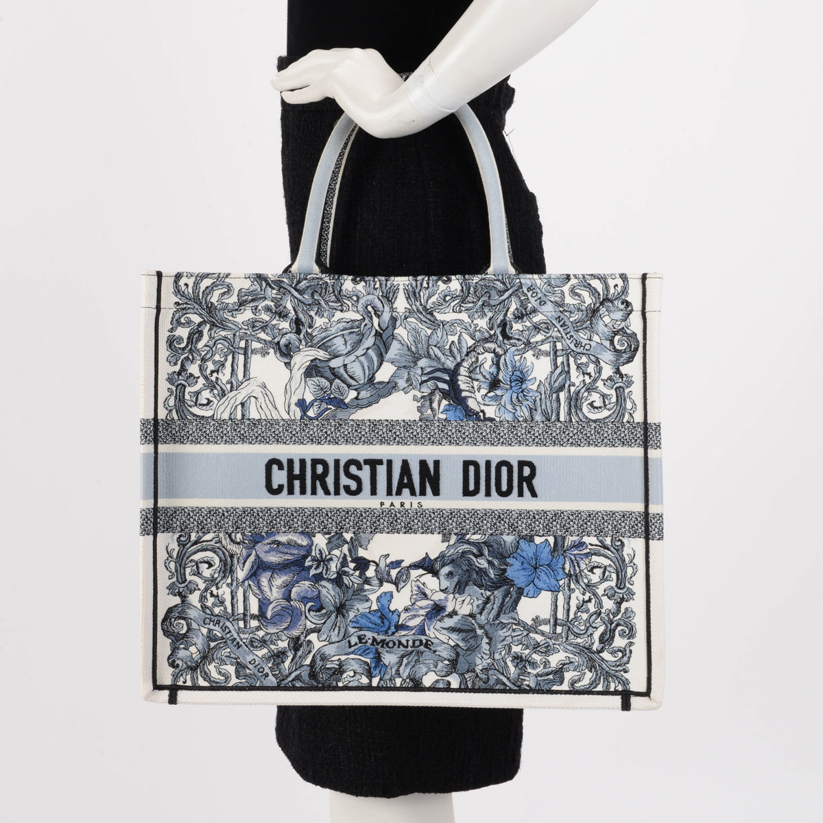 Dior Blue Le Monde Limited Edition Large Book Tote