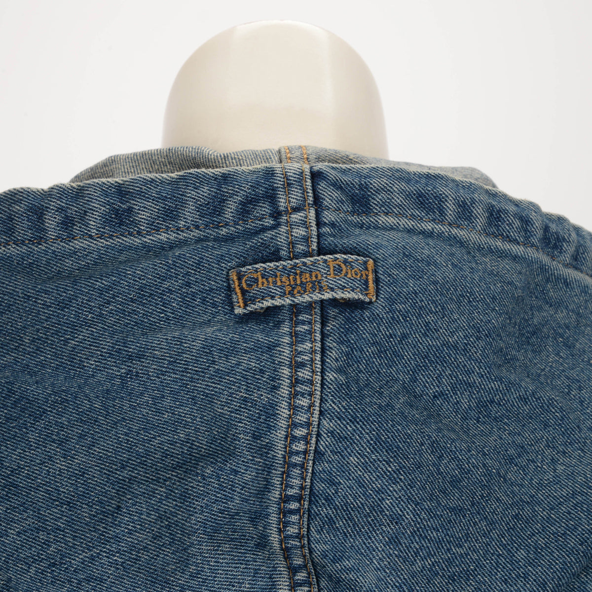 Dior Stonewashed Denim Oversized Hooded Jacket FR 38