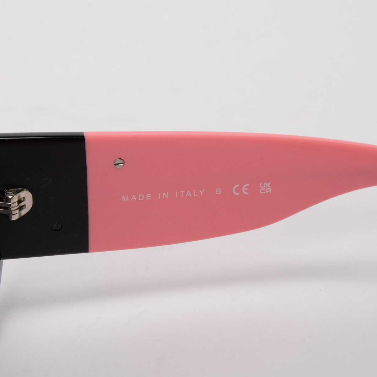 Chanel Black & Pink Acetate CC Oval Sunglasses