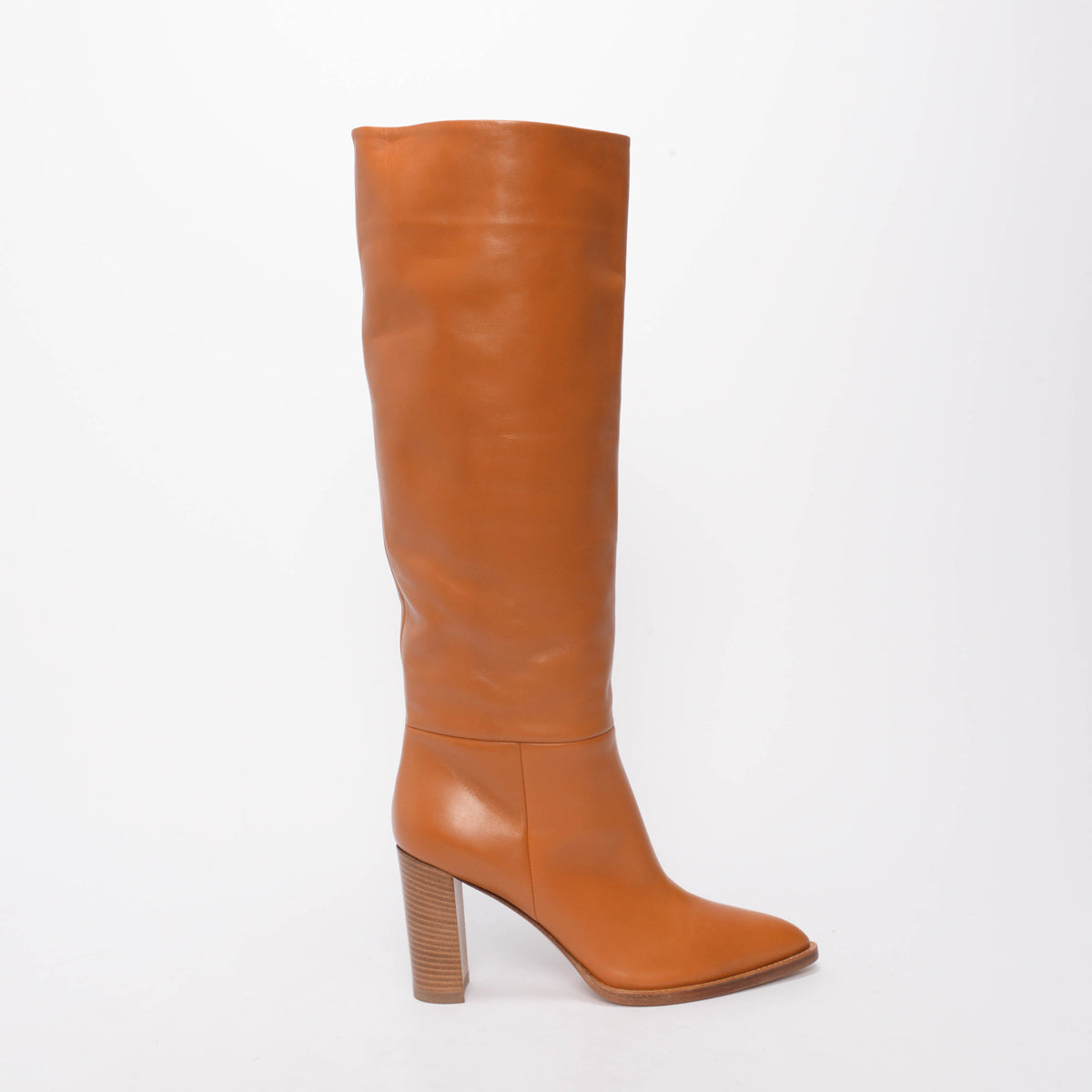 Gianvito Rossi Tan Calfskin Kerolyn Boots 41