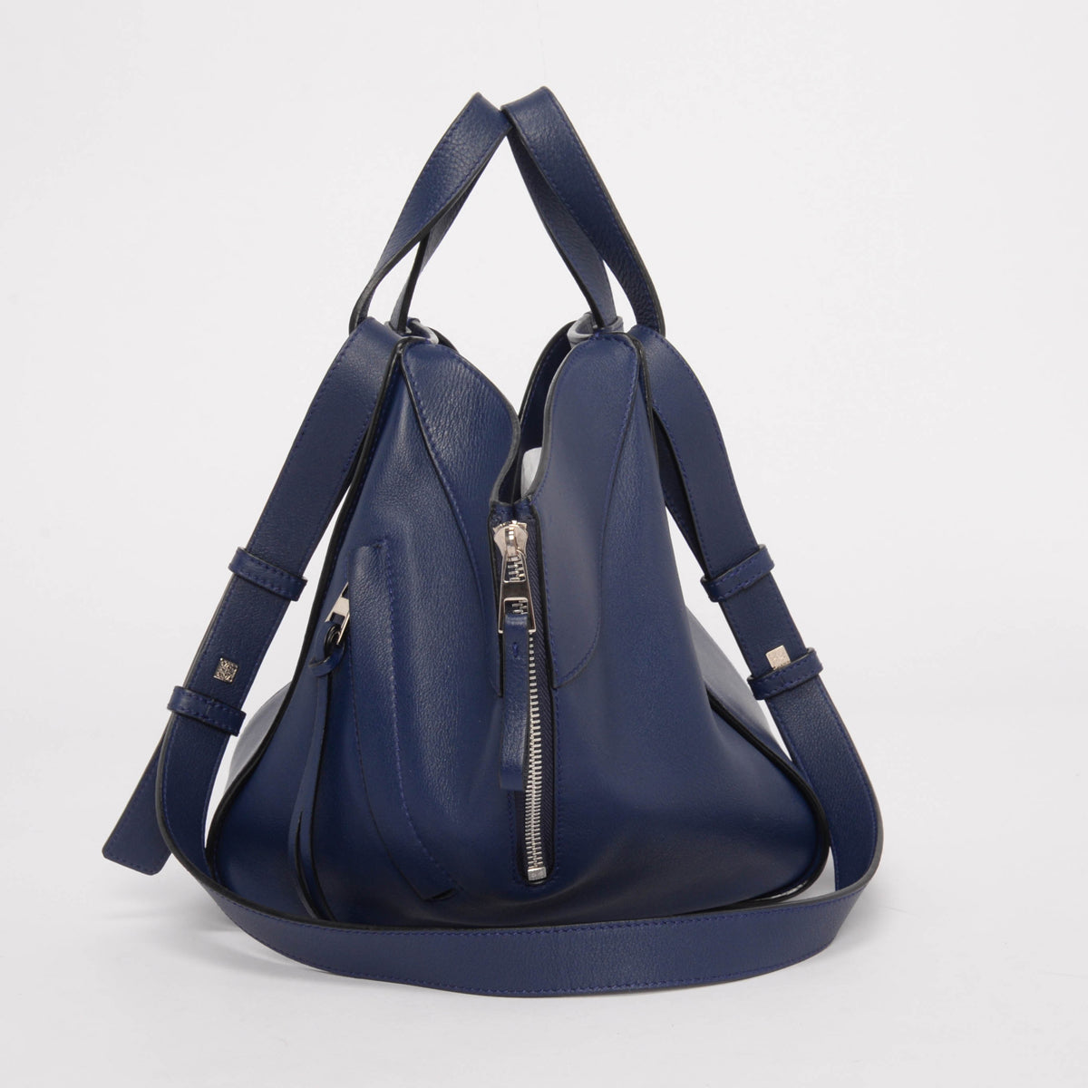Loewe Navy Calfskin Small Hammock Bag