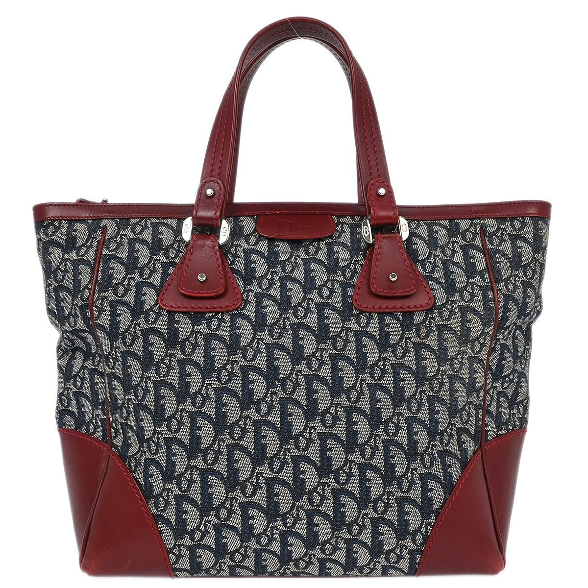 Dior Vintage Navy Diorissimo Canvas Trotter Tote