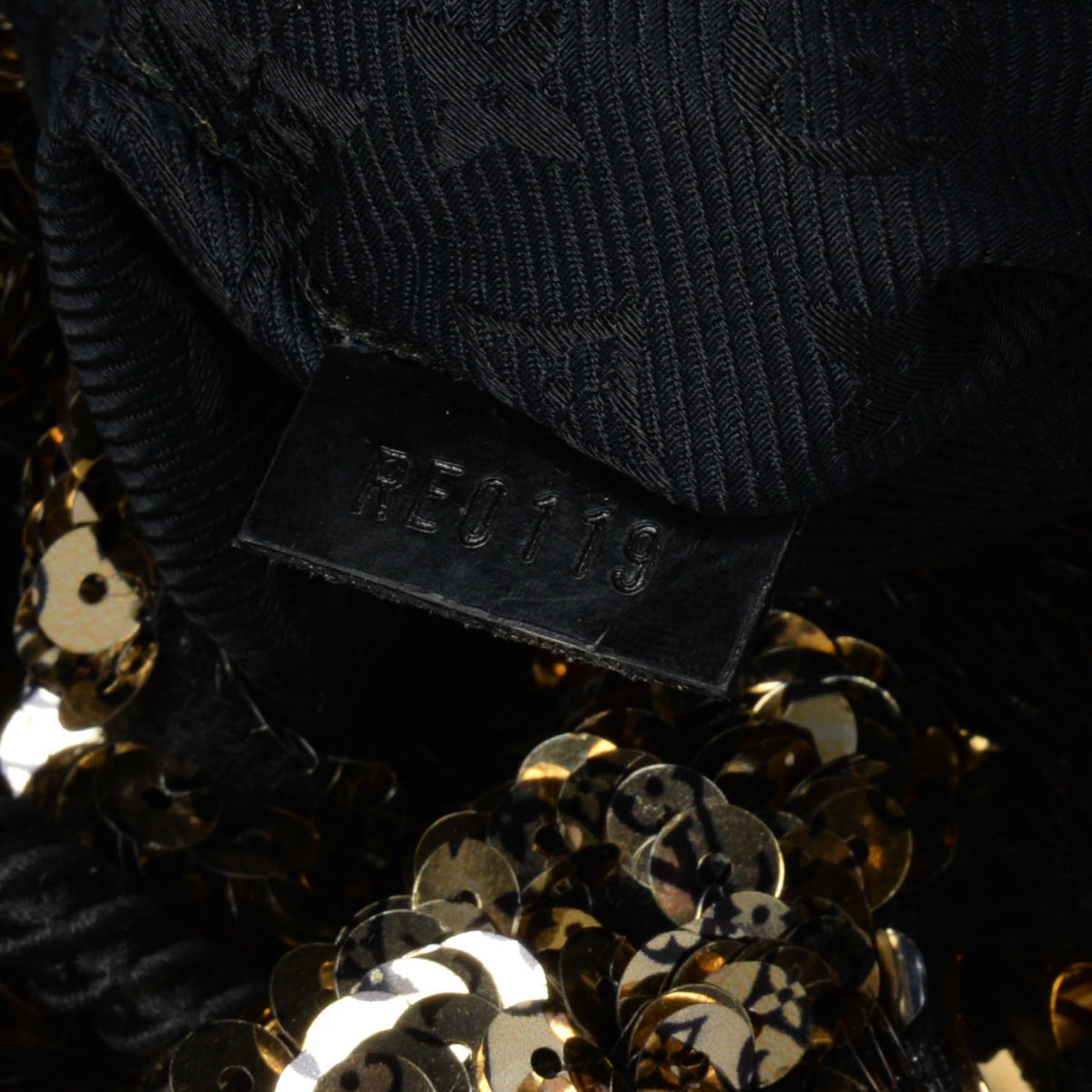 Louis Vuitton Gold Sequin Mini Noe Rococo Bag
