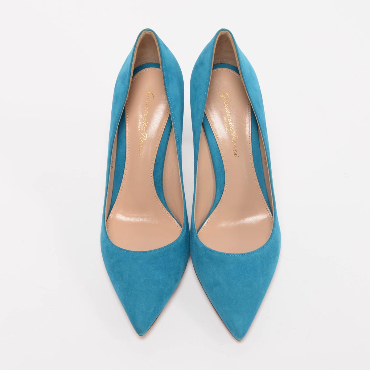 Gianvito rossi blue suede pumps online