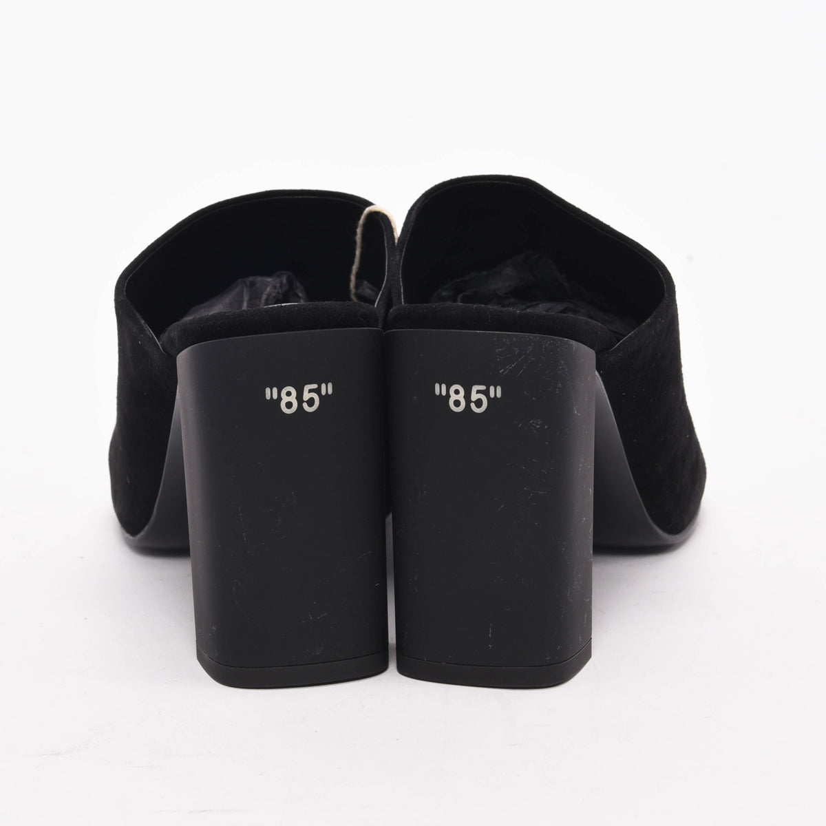 Off-White Black Suede Metallic Arrow Mules 40