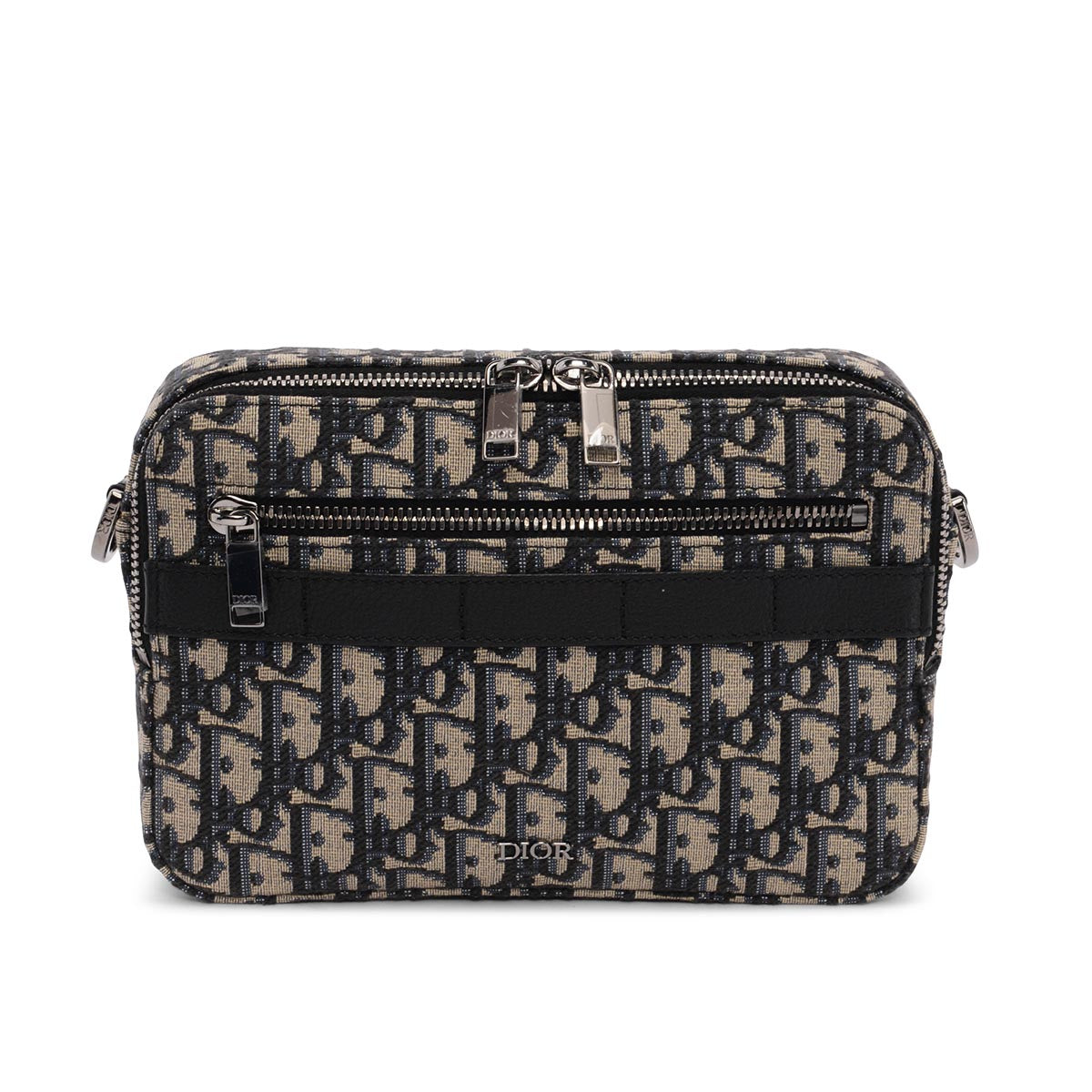 Dior Navy Oblique Jacquard Safari Bag