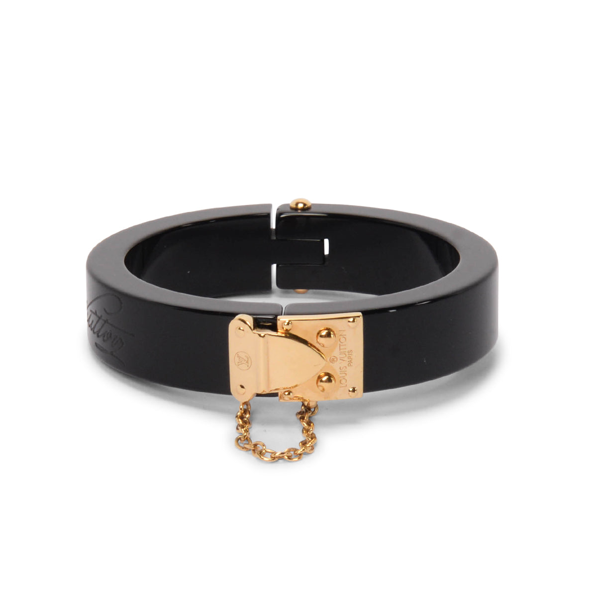Louis Vuitton Black Resin Lock Me Bracelet