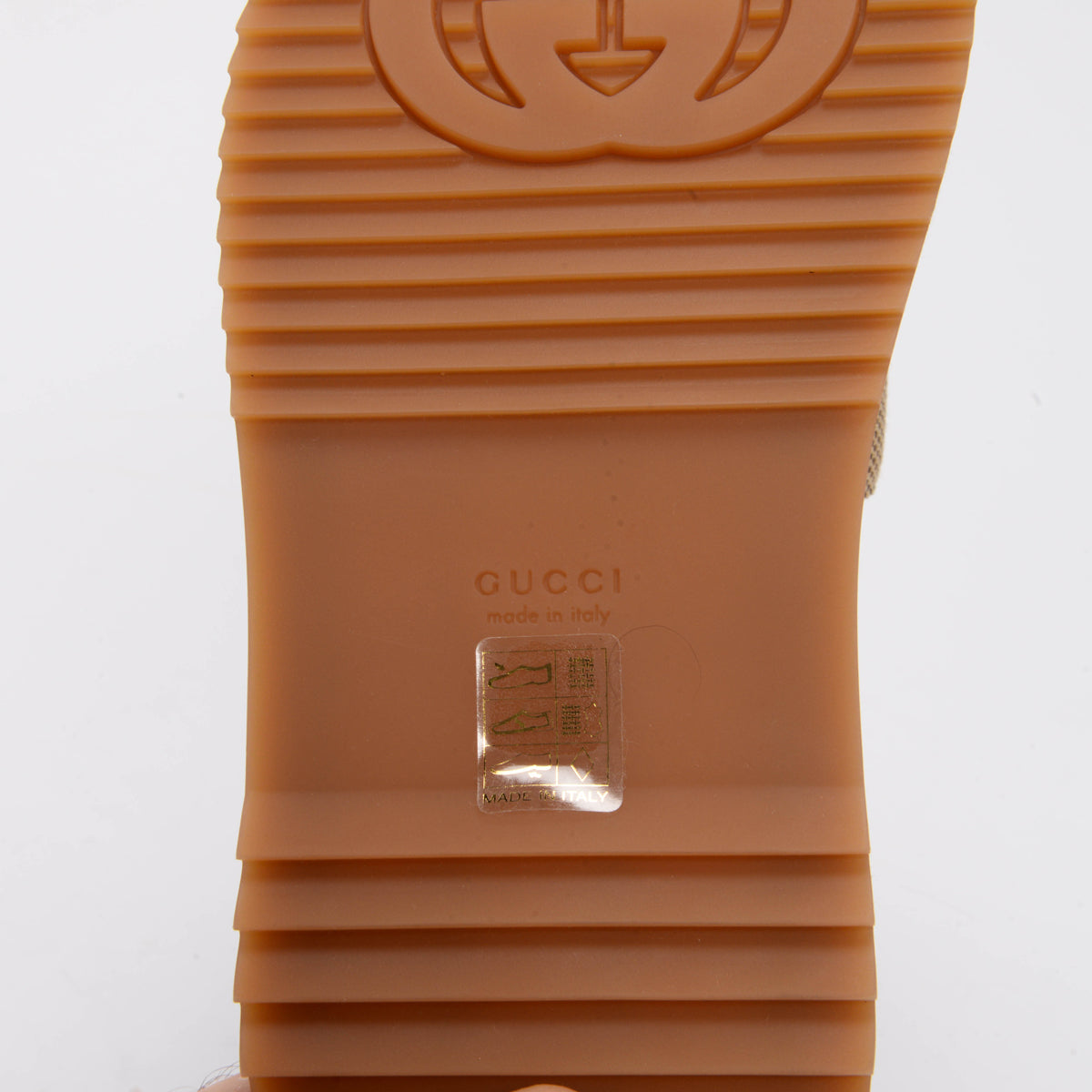 Gucci Camel Maxi GG Canvas Platform Slides 36.5