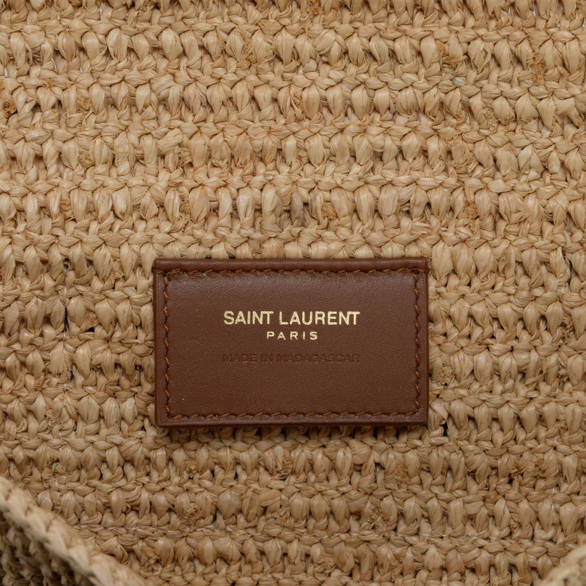 Saint Laurent Natural Raffia Icare Tote