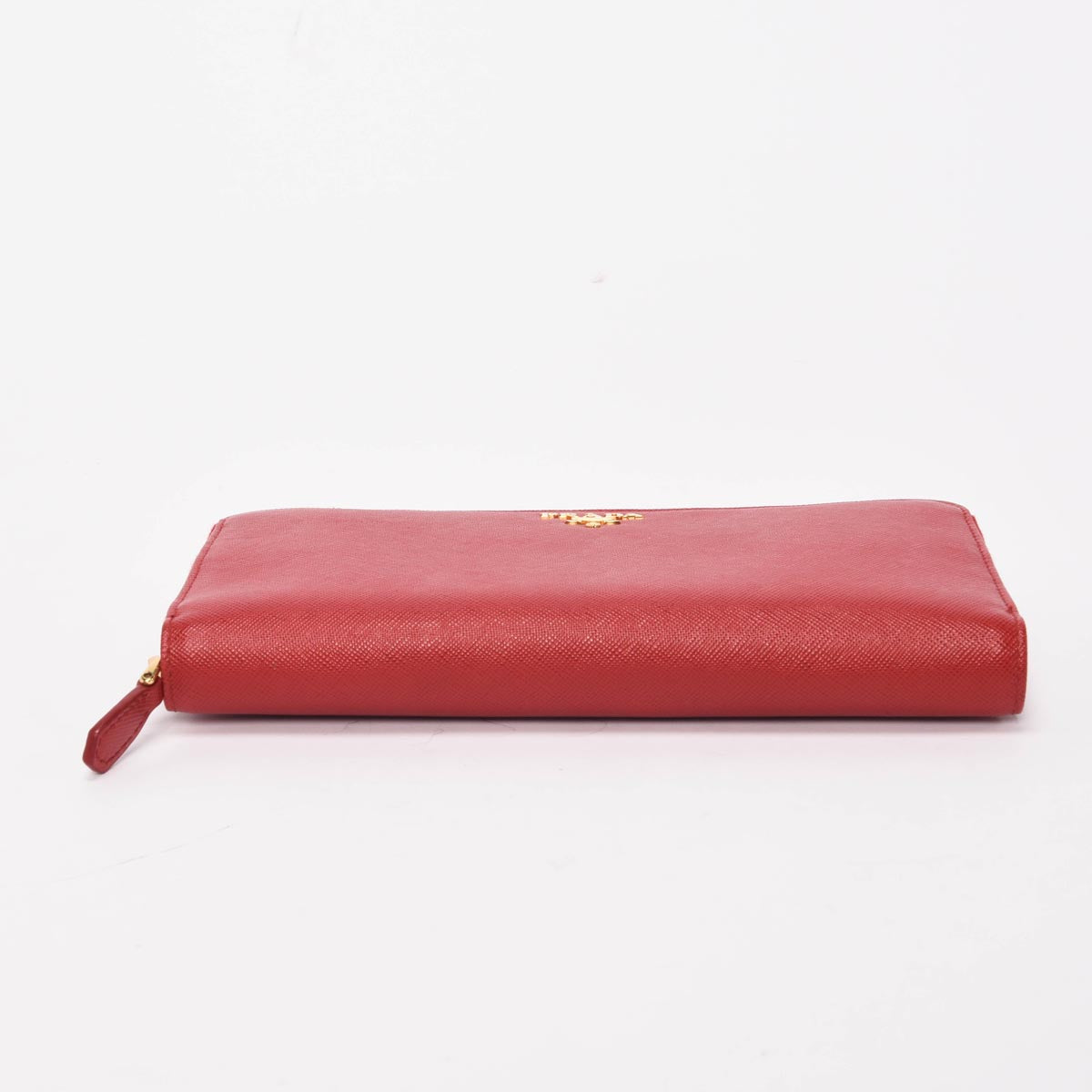 Prada Red Saffiano Zippy Long Wallet