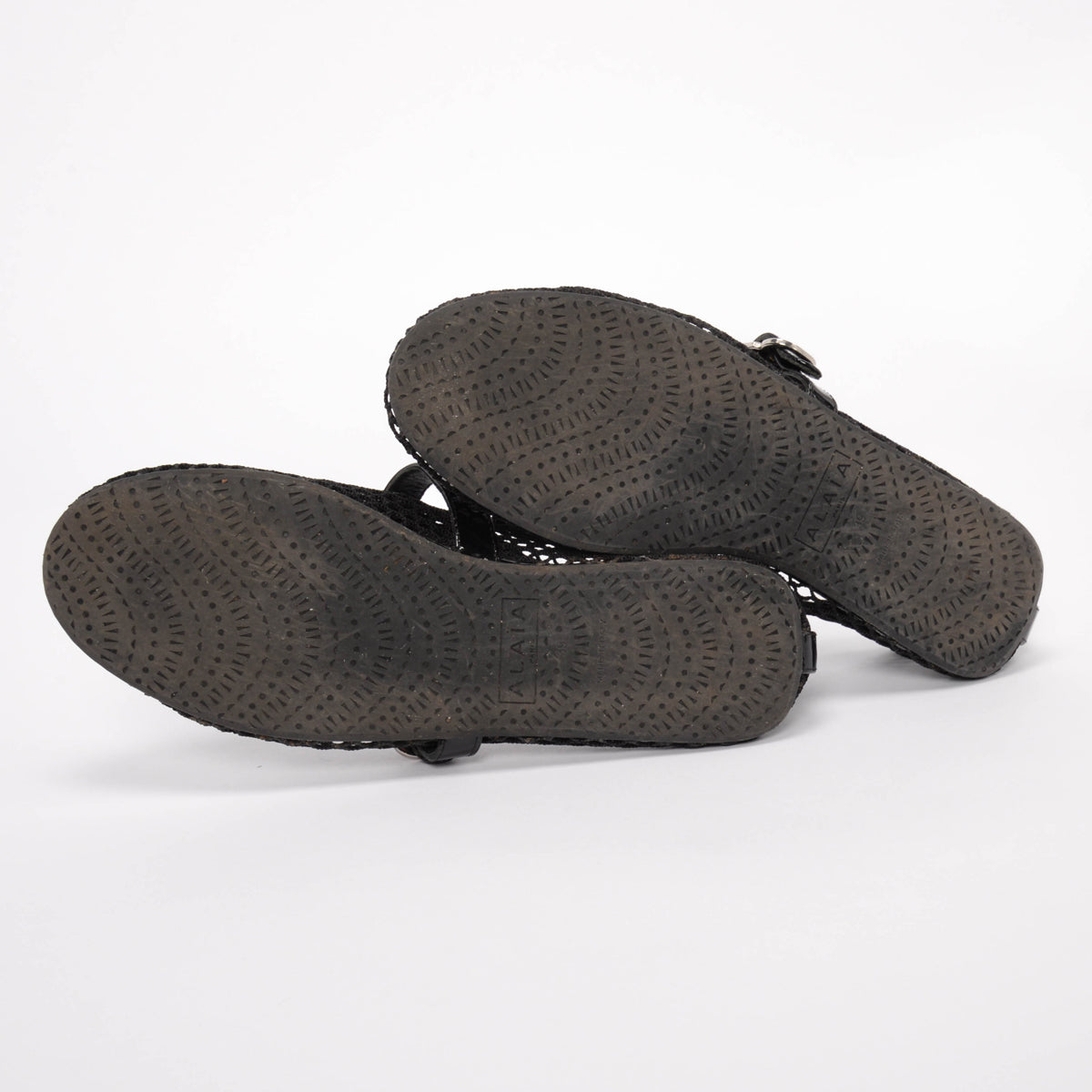 Alaia Black Fishnet Ballet Flats 39