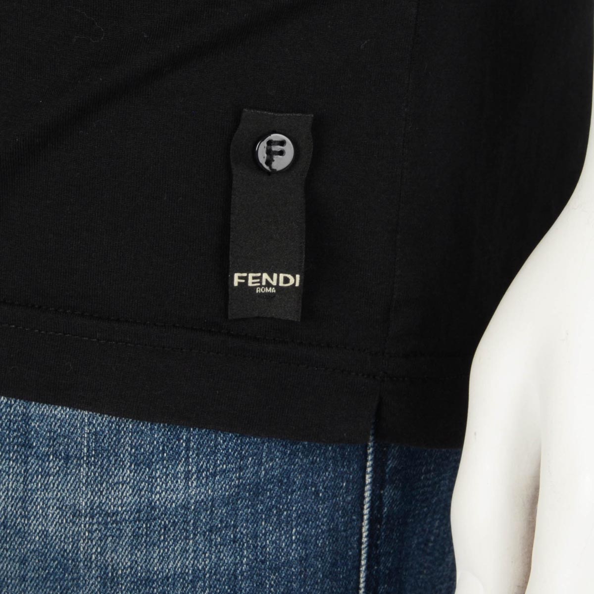 Fendi Black Cotton Bag Bugs T-Shirt 52