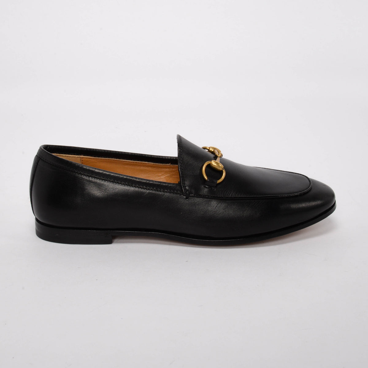 Gucci Black Calfskin Jordaan Horsebit Loafers  36