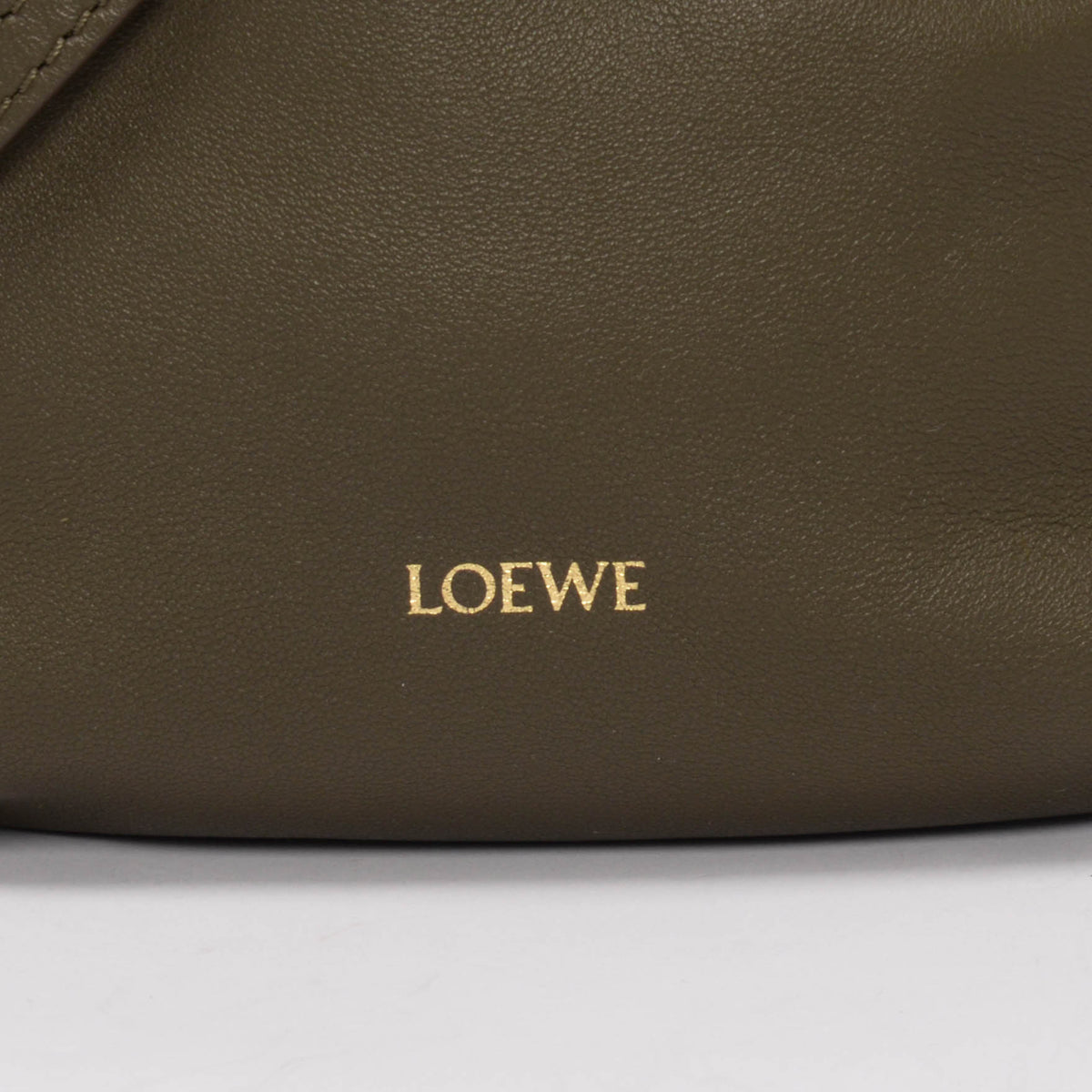 Loewe Khaki Lambskin Flamenco Purse