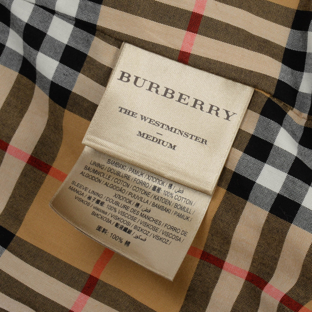 Burberry Khaki The Westminster Medium Trench Coat UK 14