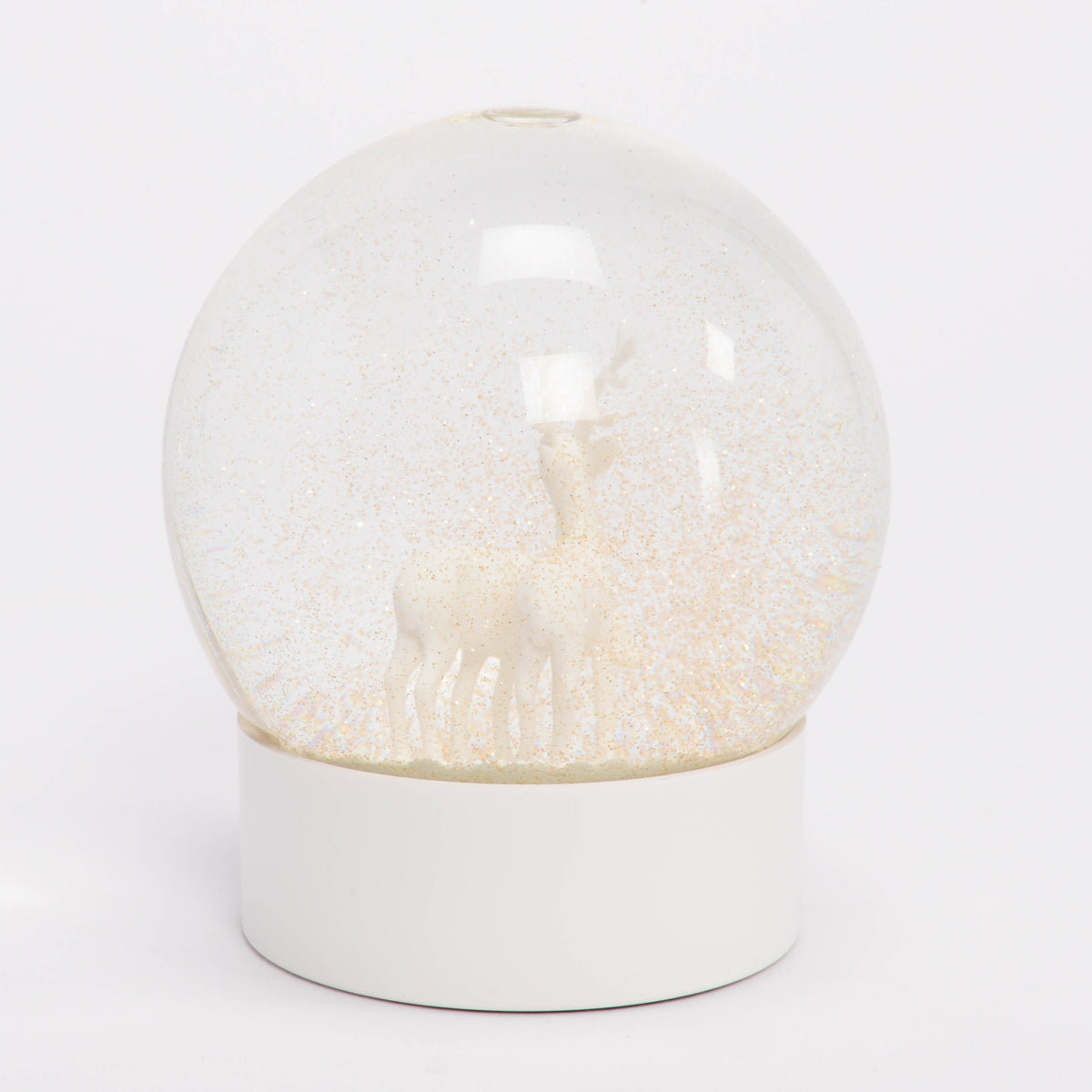 Chanel White Joaillerie Christmas Reindeer Snow Globe