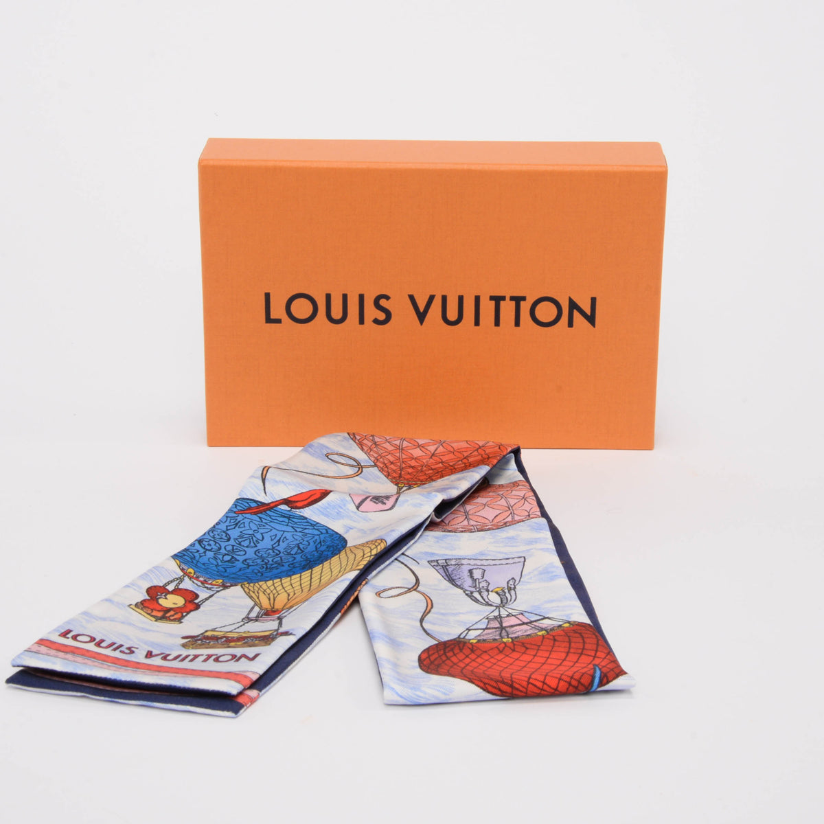 Louis Vuitton Blue Silk Up and Away Bandeau