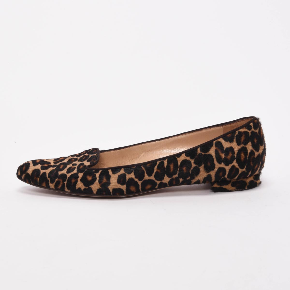 Manolo Blahnik Leopard Calf Hair Flats 38.5