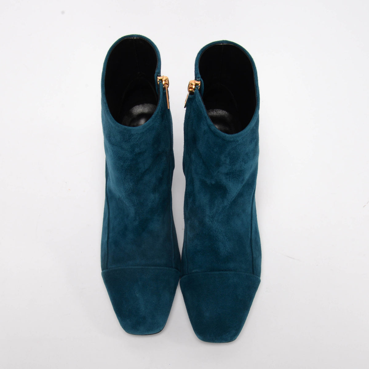 Hermes Teal Suede Lexie Ankle Boots 38.5
