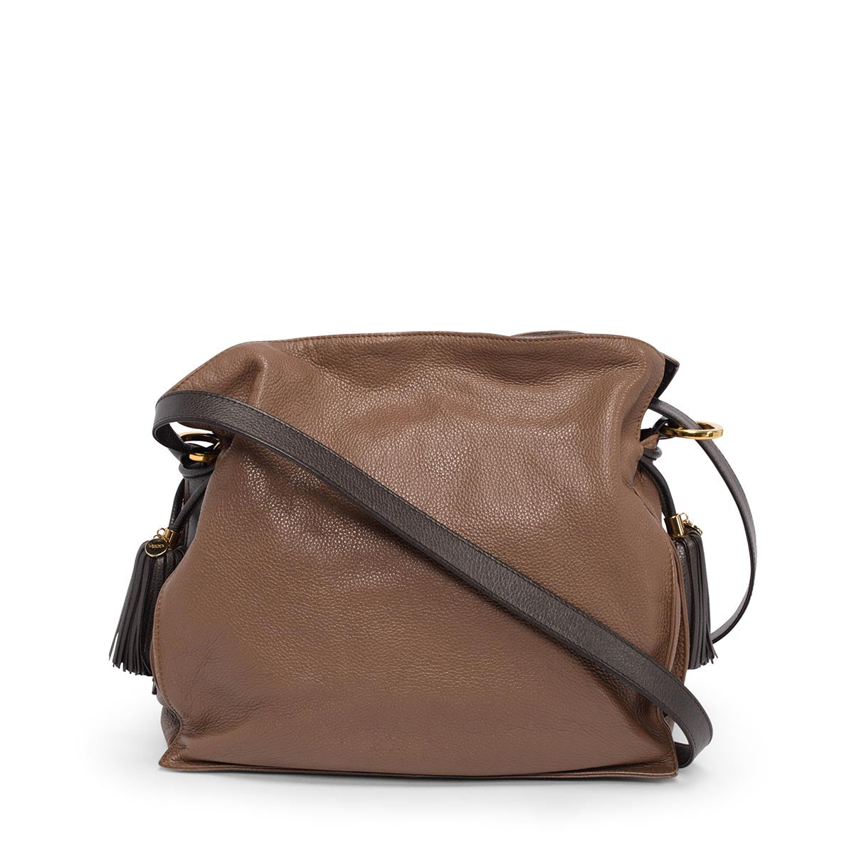 Loewe Two-Tone Brown Calfskin Flamenco Tassel 30 Bag