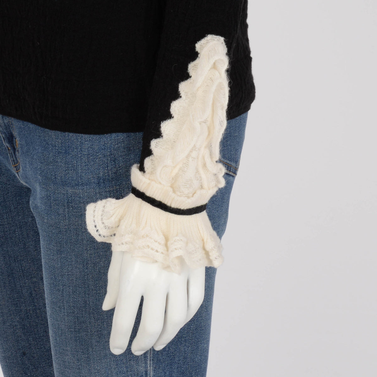 Chanel Black & White Wool Blend Paris to Salzberg Sweater FR 40
