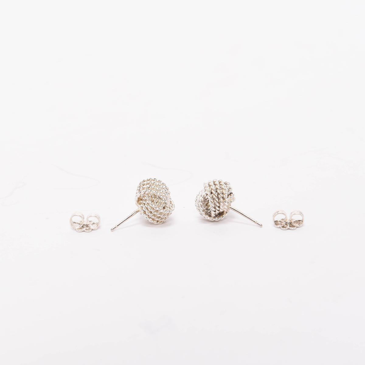 Tiffany & Co Sterling Silver Somerset Twist Knot Earrings