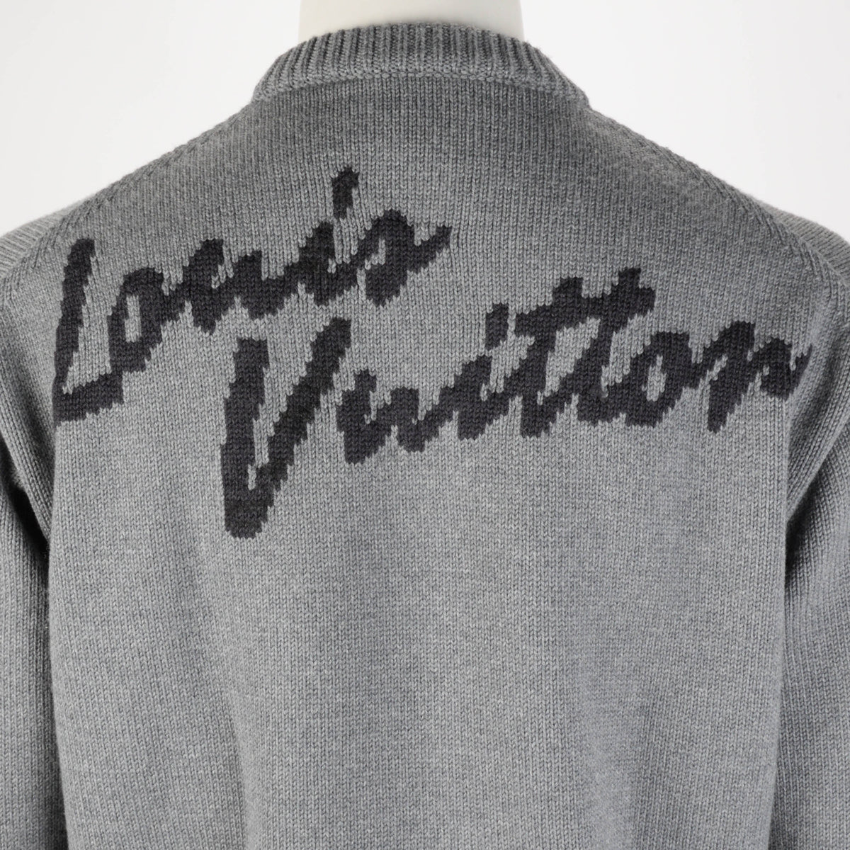 Louis Vuitton Charcoal Wool Crystal Earth Sweater S